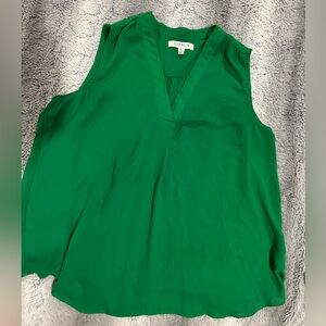 Chaus Vibrant Green V-Neck Blouse